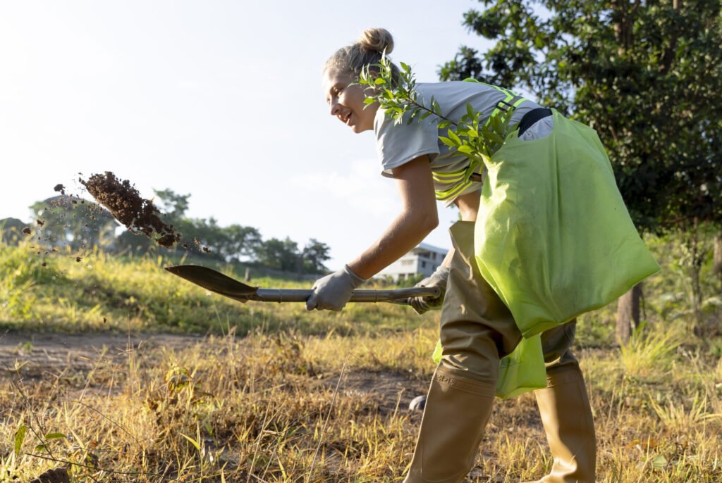 Person Planting Free Countryside